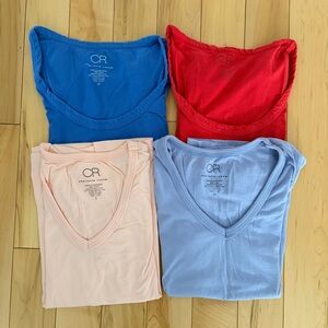 Charlotte Russe T-Shirts (Set of 4 - Coral, Periwinkle, lilac, pink)